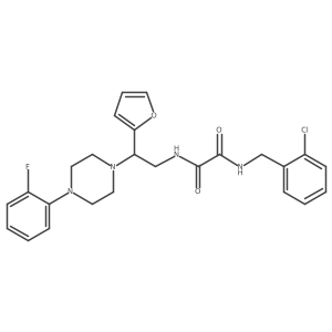 N1-(2-chlorobenzyl)-N2-(2-(4-(2-fluorophenyl)piperazin-1-yl)-2-(furan-2-yl)ethyl)oxalamide结构式
