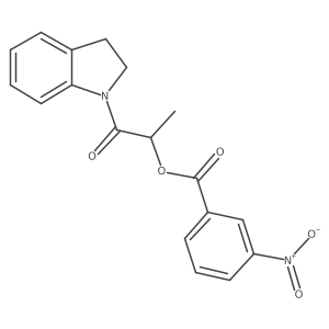 [1-(2,3-Dihydroindol-1-yl)-1-oxopropan-2-yl] 3-nitrobenzoate Structure