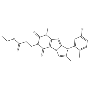 ethyl 3-(8-(5-chloro-2-methylphenyl)-1,7-dimethyl-2,4-dioxo-1H-imidazo[2,1-f]purin-3(2H,4H,8H)-yl)propanoate Structure