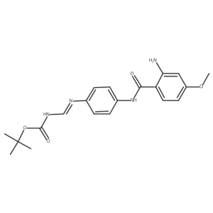 [[4-[(2-Amino-4-methoxybenzoyl)amino]phenyl]iminomethyl]carbamic acid 1,1-dimethylethyl ester结构式