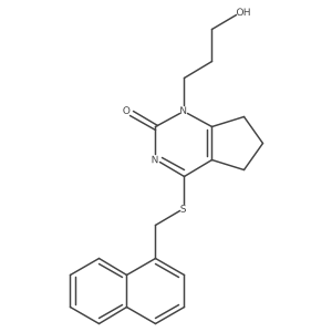 1-(3-hydroxypropyl)-4-((naphthalen-1-ylmethyl)thio)-6,7-dihydro-1H-cyclopenta[d]pyrimidin-2(5H)-one Structure