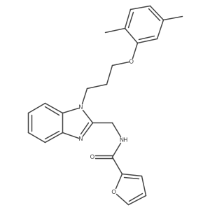 N-({1-[3-(2,5-dimethylphenoxy)propyl]benzimidazol-2-yl}methyl)-2-furylcarboxam ide Structure