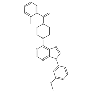 (4-(3-(3-methoxyphenyl)-3H-[1,2,3]triazolo[4,5-d]pyrimidin-7-yl)piperazin-1-yl)(o-tolyl)methanone结构式