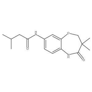 N-(3,3-dimethyl-4-oxo-2,3,4,5-tetrahydrobenzo[b][1,4]oxazepin-8-yl)-3-methylbutanamide结构式