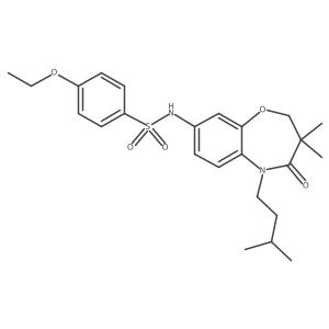 4-ethoxy-N-(5-isopentyl-3,3-dimethyl-4-oxo-2,3,4,5-tetrahydrobenzo[b][1,4]oxazepin-8-yl)benzenesulfonamide结构式
