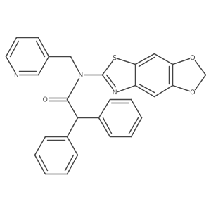 N-([1,3]dioxolo[4',5':4,5]benzo[1,2-d]thiazol-6-yl)-2,2-diphenyl-N-(pyridin-3-ylmethyl)acetamide Structure