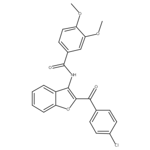 N-[2-(4-chlorobenzoyl)-1-benzofuran-3-yl]-3,4-dimethoxybenzamide Structure
