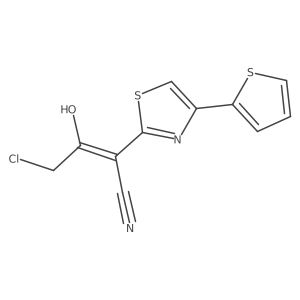 4-Chloro-3-oxo-2-[4-(thiophen-2-yl)-2,3-dihydro-1,3-thiazol-2-ylidene]butanenitrile结构式