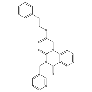 2-(2,4-dioxo-3-(pyridin-3-ylmethyl)-3,4-dihydropyrido[3,2-d]pyrimidin-1(2H)-yl)-N-phenethylacetamide结构式