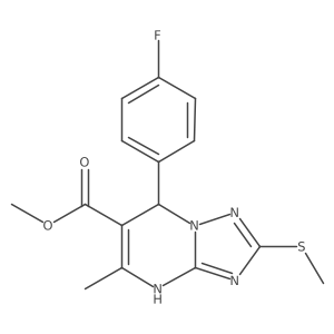 Methyl 7-(4-fluorophenyl)-5-methyl-2-(methylthio)-4,7-dihydro-[1,2,4]triazolo[1,5-a]pyrimidine-6-carboxylate Structure