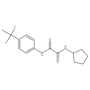 N1-cyclopentyl-N2-(4-(trifluoromethyl)phenyl)oxalamide结构式