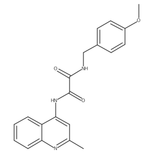N1-(4-methoxybenzyl)-N2-(2-methylquinolin-4-yl)oxalamide Structure