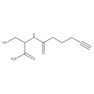 N-[(1S)-2-Amino-1-(hydroxymethyl)-2-oxoethyl]-5-hexynamide Structure