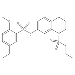 5-ethyl-2-methoxy-N-[1-(propane-1-sulfonyl)-1,2,3,4-tetrahydroquinolin-7-yl]benzene-1-sulfonamide结构式