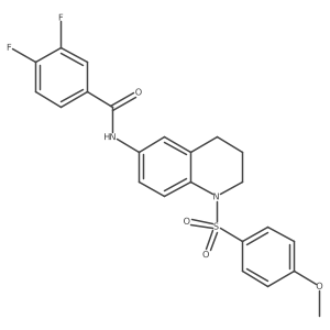 3,4-difluoro-N-[1-(4-methoxybenzenesulfonyl)-1,2,3,4-tetrahydroquinolin-6-yl]benzamide Structure
