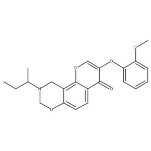 9-(sec-butyl)-3-(2-methoxyphenoxy)-9,10-dihydrochromeno[8,7-e][1,3]oxazin-4(8H)-one Structure