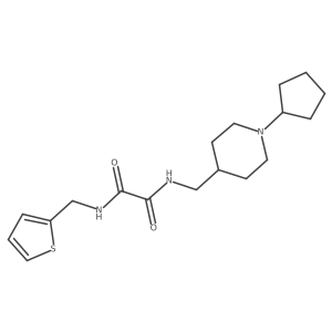 N1-((1-cyclopentylpiperidin-4-yl)methyl)-N2-(thiophen-2-ylmethyl)oxalamide结构式