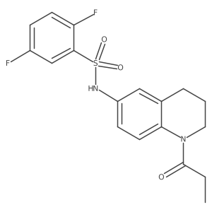 2,5-difluoro-N-(1-propionyl-1,2,3,4-tetrahydroquinolin-6-yl)benzenesulfonamide Structure