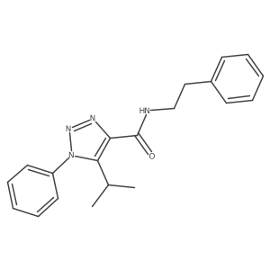 1-phenyl-N-(2-phenylethyl)-5-(propan-2-yl)-1H-1,2,3-triazole-4-carboxamide结构式