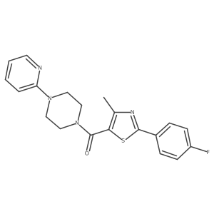 [2-(4-Fluorophenyl)-4-methyl-1,3-thiazol-5-yl][4-(2-pyridyl)piperazino]methanone结构式