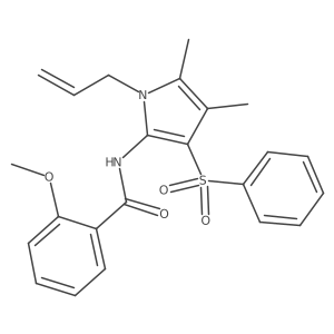 N-[4,5-dimethyl-3-(phenylsulfonyl)-1-(prop-2-en-1-yl)-1H-pyrrol-2-yl]-2-methoxybenzamide结构式