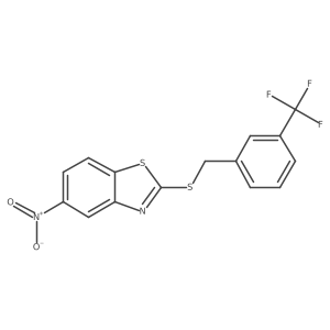 5-Nitro-2-{[3-(trifluoromethyl)benzyl]sulfanyl}-1,3-benzothiazole Structure