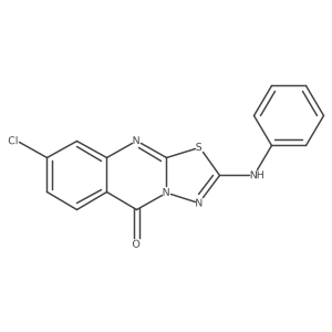 8-chloro-2-(phenylamino)-5H-[1,3,4]thiadiazolo[2,3-b]quinazolin-5-one结构式
