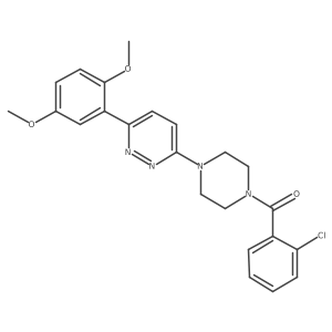 (2-Chlorophenyl)(4-(6-(2,5-dimethoxyphenyl)pyridazin-3-yl)piperazin-1-yl)methanone Structure