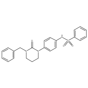 N-(4-(3-Benzyl-2-oxotetrahydropyrimidin-1(2H)-yl)phenyl)benzenesulfonamide结构式