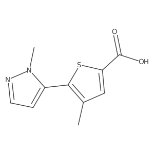 4-methyl-5-(1-methyl-1H-pyrazol-5-yl)-2-thiophenecarboxylic Acid结构式