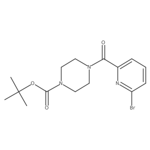 4-(6-Bromopyridine-2-carbonyl)-piperazine-1-carboxylic acid tert-butyl ester结构式