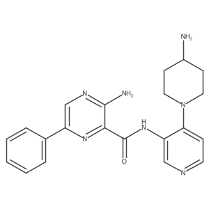 3-Amino-N-[4-(4-amino-1-piperidinyl)-3-pyridinyl]-6-phenyl-2-pyrazinecarboxamide结构式