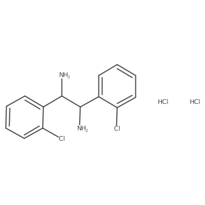 (R,R)-Bis-(2-chlorophenyl)ethylenediamine dihydrochloride Structure