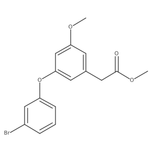 [3-(3-Bromo-phenoxy)-5-methoxy-phenyl]-acetic acid methyl ester Structure