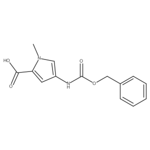 1-Methyl-4-(phenylmethoxycarbonylamino)pyrrole-2-carboxylic acid结构式