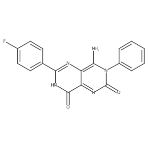 6-(4-Fluorophenyl)-4-imino-3-phenyl-1,3,7-trihydro-5,7-diazaquinazoline-2,8-dione结构式
