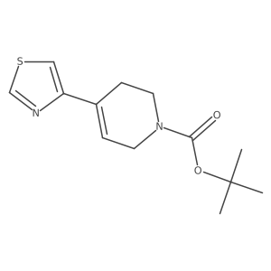 3,6-Dihydro-4-(4-thiazolyl)-1(2h)-pyridinecarboxylic acid 1,1-dimethylethyl ester Structure