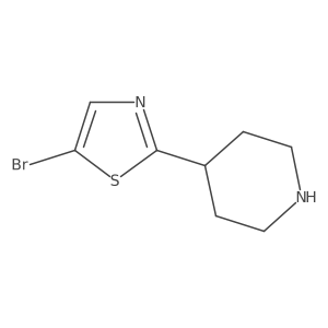4-(5-Bromo-1,3-thiazol-2-YL)piperidine结构式