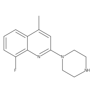8-Fluoro-4-methyl-2-piperazin-1-ylquinoline结构式