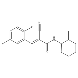 2-Cyano-3-(2,5-difluorophenyl)-n-(2-methylcyclohexyl)prop-2-enamide Structure