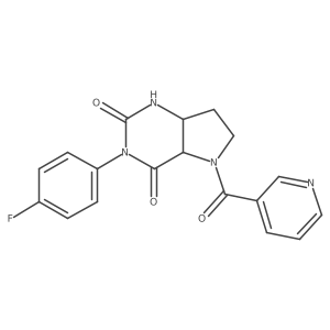 (4aS,7aR)-3-(4-Fluorophenyl)tetrahydro-5-(3-pyridinylcarbonyl)-1H-pyrrolo[3,2-d]pyrimidine-2,4(3H,4aH)-dione结构式