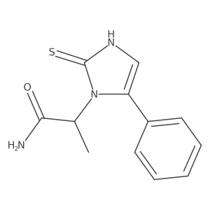 2,3-Dihydro-I+/--methyl-5-phenyl-2-thioxo-1H-imidazole-1-acetamide Structure