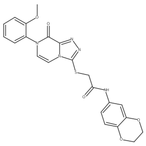 N-(2,3-dihydro-1,4-benzodioxin-6-yl)-2-[[7-(2-methoxyphenyl)-8-oxo-[1,2,4]triazolo[4,3-a]pyrazin-3-yl]sulfanyl]acetamide结构式