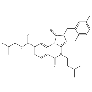 2-(2,5-dimethylbenzyl)-N-isobutyl-4-isopentyl-1,5-dioxo-1,2,4,5-tetrahydro-[1,2,4]triazolo[4,3-a]quinazoline-8-carboxamide Structure