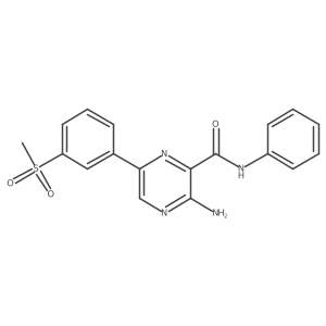 3-amino-6-(3-(methylsulfonyl)phenyl)-N-phenylpyrazine-2-carboxamide结构式