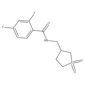 N-((1,1-dioxidotetrahydrothiophen-3-yl)methyl)-2,4-difluorobenzamide结构式