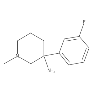 3-(3-Fluorophenyl)-1-methylpiperidin-3-amine结构式