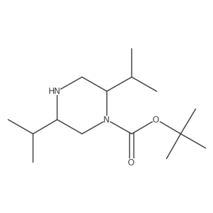 tert-Butyl (2R,5R)-2,5-diisopropylpiperazine-1-carboxylate Structure
