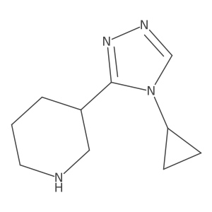 3-(4-cyclopropyl-4H-1,2,4-triazol-3-yl)piperidine结构式