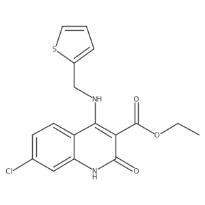 Ethyl 7-chloro-2-oxo-4-((thiophen-2-ylmethyl)amino)-1,2-dihydroquinoline-3-carboxylate Structure
